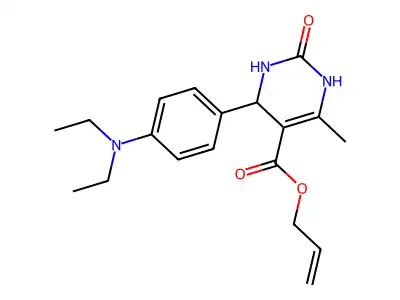 prop-2-en-1-yl 4-[4-(diethylamino)phenyl]-6-methyl-2-oxo-1,2,3,4-tetrahydropyrimidine-5-carboxylate structure