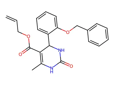 prop-2-en-1-yl 4-[2-(benzyloxy)phenyl]-6-methyl-2-oxo-1,2,3,4-tetrahydropyrimidine-5-carboxylate structure