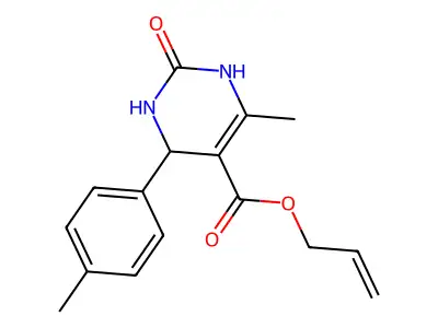 Allyl 6-methyl-2-oxo-4-(p-tolyl)-1,2,3,4-tetrahydropyrimidine-5-carboxylate structure