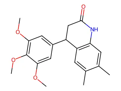 6,7-dimethyl-4-(3,4,5-trimethoxyphenyl)-3,4-dihydroquinolin-2(1H)-one structure