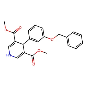 4-(3-Benzyloxy-phenyl)-1,4-dihydro-pyridine-3,5-dicarboxylic acid dimethyl ester structure