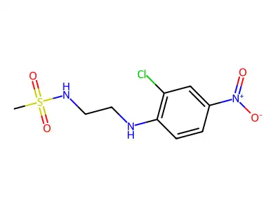 N-[2-(2-chloro-4-nitroanilino)ethyl]methanesulfonamide structure