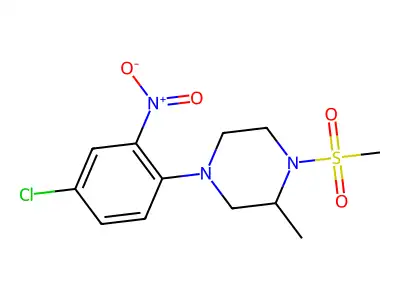 4-(4-Chloro-2-nitrophenyl)-2-methyl-1-methylsulfonylpiperazine structure