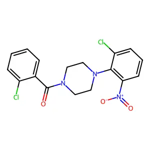 [4-(2-Chloro-6-nitrophenyl)piperazin-1-yl]-(2-chlorophenyl)methanone structure