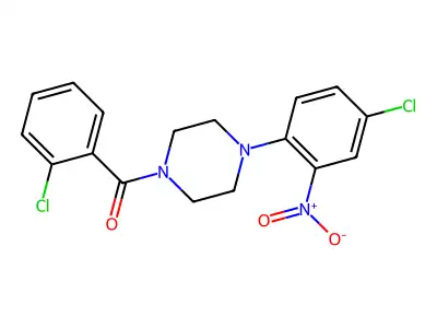 [4-(4-Chloro-2-nitrophenyl)piperazin-1-yl]-(2-chlorophenyl)methanone structure