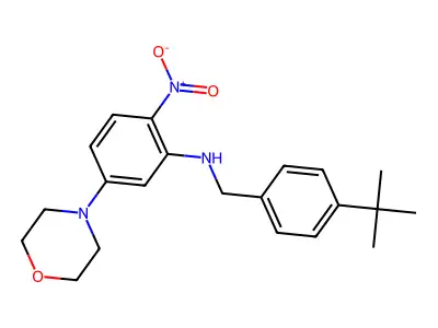 N-[(4-tert-butylphenyl)methyl]-5-morpholin-4-yl-2-nitroaniline structure