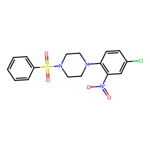 1-(Benzenesulfonyl)-4-(4-chloro-2-nitrophenyl)piperazine structure