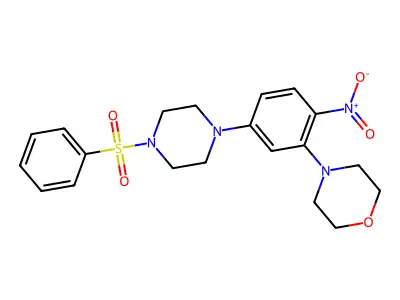 4-(3-Morpholin-4-yl-4-nitrophenyl)-1-(phenylsulfonyl)piperazine structure