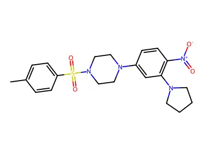 1-(4-Methylphenyl)sulfonyl-4-(4-nitro-3-pyrrolidin-1-ylphenyl)piperazine structure