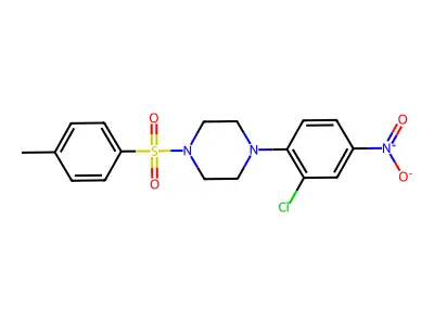 1-(2-Chloro-4-nitrophenyl)-4-(4-methylphenyl)sulfonylpiperazine structure