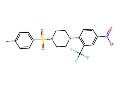 1-(4-Methylphenyl)sulfonyl-4-[4-nitro-2-(trifluoromethyl)phenyl]piperazine structure
