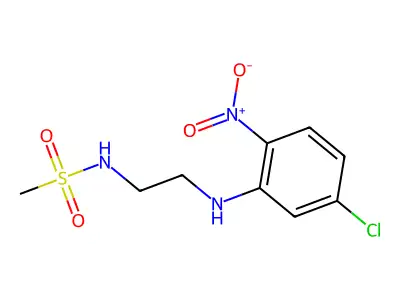 N-{2-[(5-chloro-2-nitrophenyl)amino]ethyl}methanesulfonamide structure