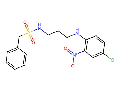 N-[3-(4-chloro-2-nitroanilino)propyl]-1-phenylmethanesulfonamide structure