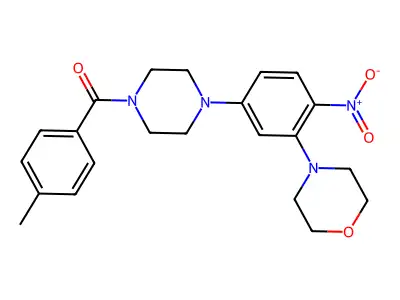 (4-Methylphenyl)-[4-(3-morpholin-4-yl-4-nitrophenyl)piperazin-1-yl]methanone structure