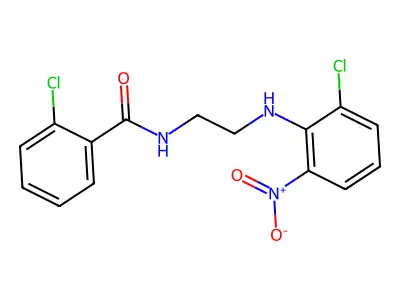 2-chloro-N-[2-(2-chloro-6-nitroanilino)ethyl]benzamide structure