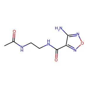 N-[2-(Acetylamino)ethyl]-4-amino-1,2,5-oxadiazole-3-carboxamide structure