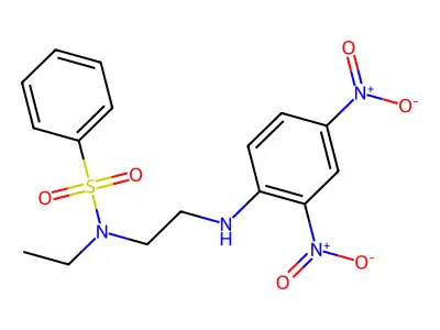 N-(2-((2,4-Dinitrophenyl)amino)ethyl)-N-ethylbenzenesulfonamide structure