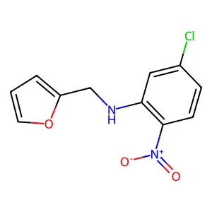 5-chloro-N-(furan-2-ylmethyl)-2-nitroaniline structure