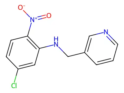 5-chloro-2-nitro-N-(pyridin-3-ylmethyl)aniline structure