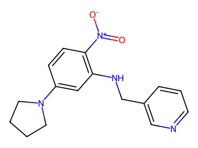 2-nitro-N-(pyridin-3-ylmethyl)-5-pyrrolidin-1-ylaniline structure