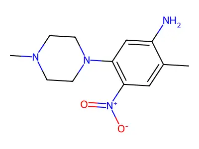 2-Methyl-5-(4-methylpiperazin-1-yl)-4-nitroaniline structure