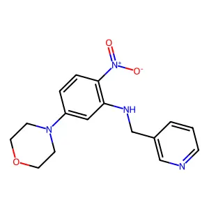 5-morpholin-4-yl-2-nitro-N-(pyridin-3-ylmethyl)aniline structure