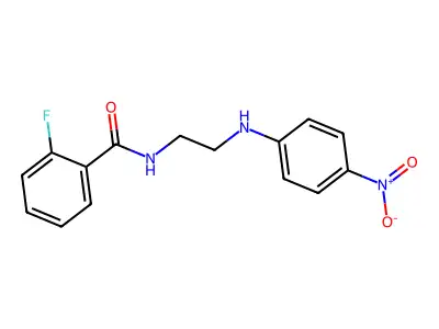 2-fluoro-N-[2-(4-nitroanilino)ethyl]benzamide structure