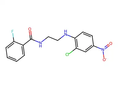 N-[2-(2-chloro-4-nitroanilino)ethyl]-2-fluorobenzamide structure