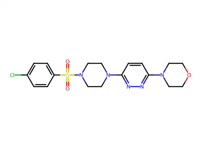 4-(6-{4-[(4-Chlorophenyl)sulfonyl]piperazin-1-yl}pyridazin-3-yl)morpholine structure