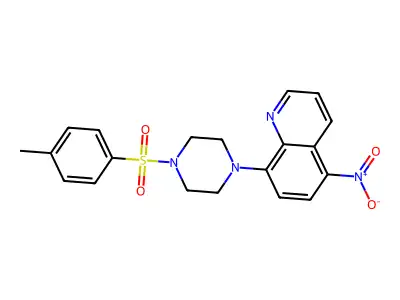 8-[4-(4-Methylphenyl)sulfonylpiperazin-1-yl]-5-nitroquinoline structure