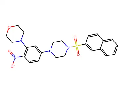 4-(3-Morpholin-4-yl-4-nitrophenyl)-1-(2-naphthylsulfonyl)piperazine structure