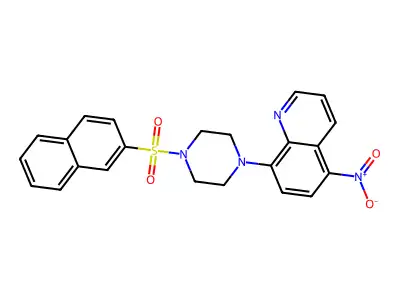 8-(4-Naphthalen-2-ylsulfonylpiperazin-1-yl)-5-nitroquinoline structure