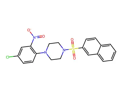 1-(4-Chloro-2-nitrophenyl)-4-naphthalen-2-ylsulfonylpiperazine structure
