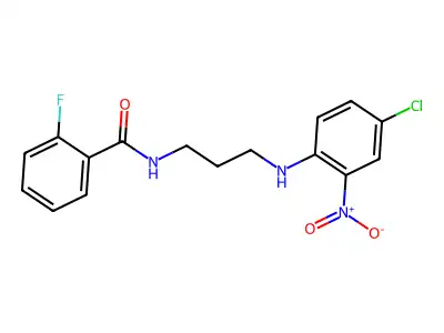 N-[3-(4-chloro-2-nitroanilino)propyl]-2-fluorobenzamide structure