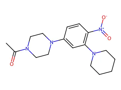 1-[4-(4-Nitro-3-piperidin-1-ylphenyl)piperazin-1-yl]ethanone structure