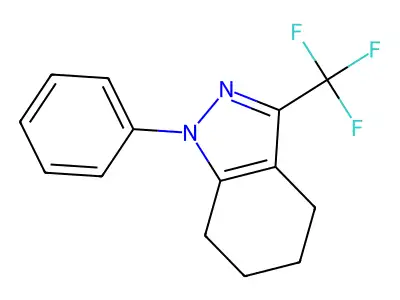 1-phenyl-3-(trifluoromethyl)-4,5,6,7-tetrahydro-1H-indazole structure