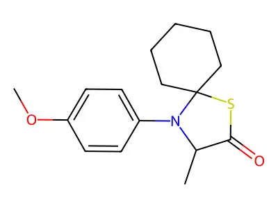 4-(4-Methoxyphenyl)-3-methyl-1-thia-4-azaspiro[4.5]decan-2-one structure
