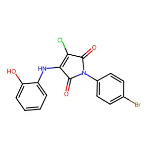 1-(4-Bromophenyl)-3-chloro-4-(2-hydroxyanilino)pyrrole-2,5-dione structure
