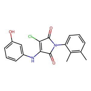 3-Chloro-1-(2,3-dimethylphenyl)-4-(3-hydroxyanilino)pyrrole-2,5-dione structure