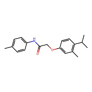 N-(4-methylphenyl)-2-(3-methyl-4-propan-2-ylphenoxy)acetamide structure