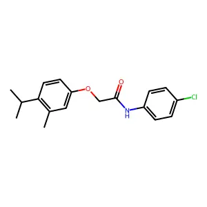 N-(4-chlorophenyl)-2-(4-isopropyl-3-methylphenoxy)acetamide structure