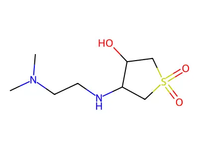 4-(2-Dimethylamino-ethylamino)-1,1-dioxo-tetrahydro-thiophen-3-ol structure