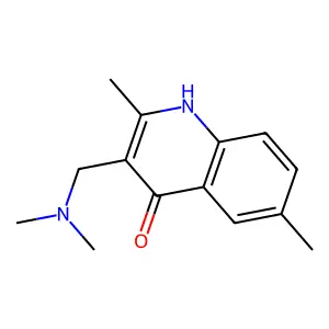 3-Dimethylaminomethyl-2,6-dimethyl-quinolin-4-ol structure