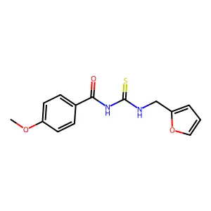 N-(furan-2-ylmethylcarbamothioyl)-4-methoxybenzamide structure