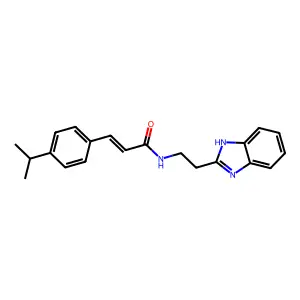 (E)-N-(2-(1H-benzo[d]imidazol-2-yl)ethyl)-3-(4-isopropylphenyl)acrylamide structure