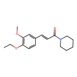 3-(4-Ethoxy-3-methoxyphenyl)-1-piperidin-1-ylprop-2-en-1-one structure