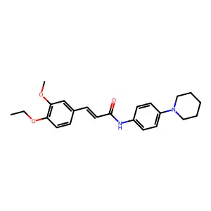 (E)-3-(4-ethoxy-3-methoxyphenyl)-N-(4-(piperidin-1-yl)phenyl)acrylamide structure