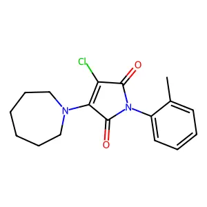 3-(1-Azepanyl)-4-chloro-1-(2-methylphenyl)pyrrole-2,5-dione structure