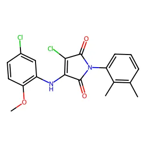 3-Chloro-4-(5-chloro-2-methoxyanilino)-1-(2,3-dimethylphenyl)pyrrole-2,5-dione structure