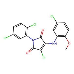 3-Chloro-4-(5-chloro-2-methoxyanilino)-1-(2,5-dichlorophenyl)pyrrole-2,5-dione structure